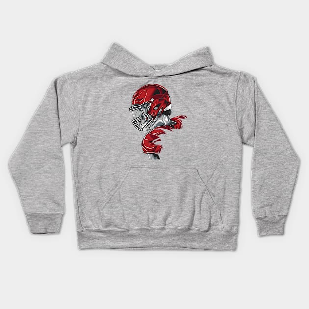 Football player Kids Hoodie by SahibSingh-SBS